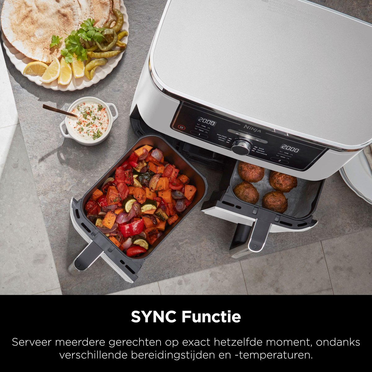 Ninja Foodi AF400EUWH Limited Edition Airfryer XXL Dual Zone