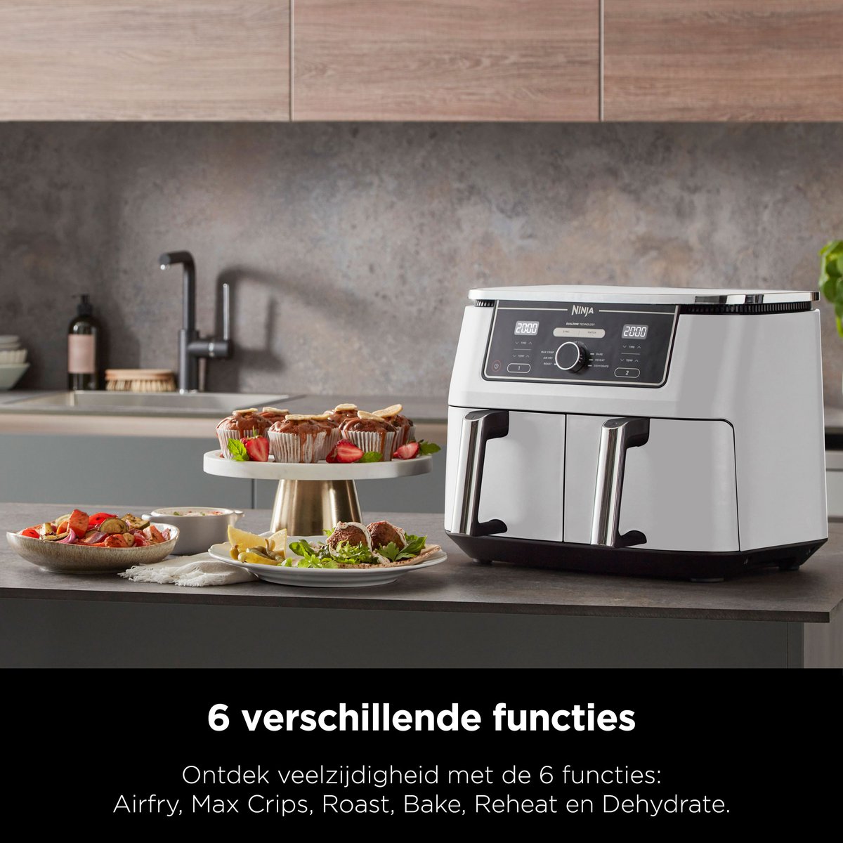 Ninja Foodi AF400EUWH Limited Edition Airfryer XXL Dual Zone