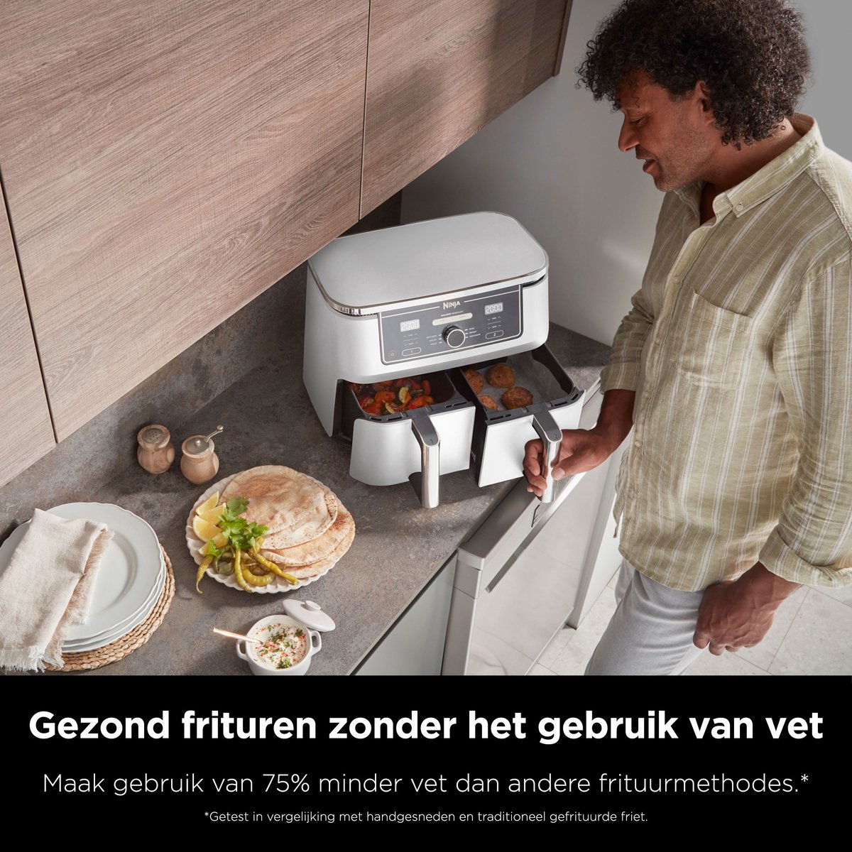 Ninja Foodi AF400EUWH Limited Edition Airfryer XXL Dual Zone