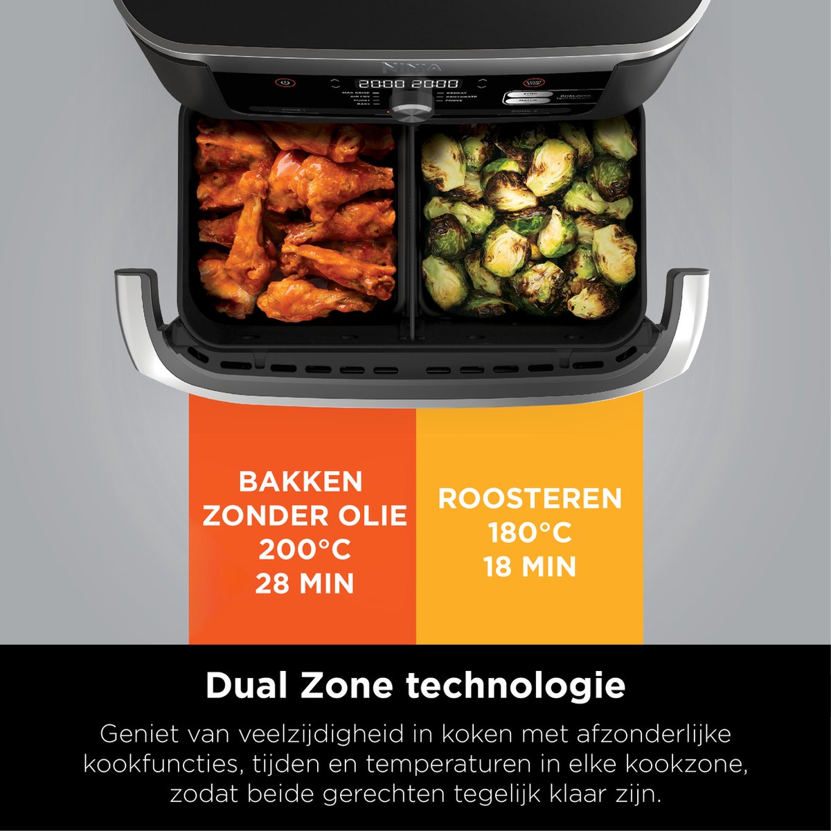 Ninja Foodi AF500EU Mega Dubbele Airfryer XXL