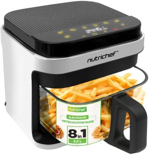 Nutrichef Airfryer 5,5 L Wit