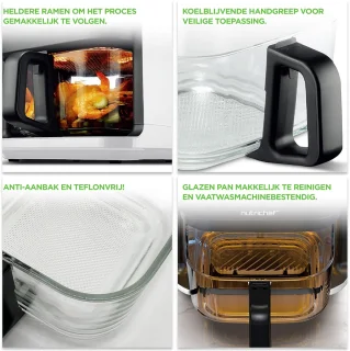 Nutrichef Airfryer 5,5 L Wit