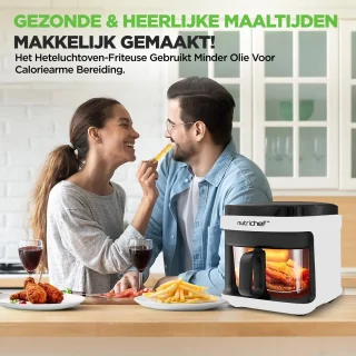 Nutrichef Airfryer 5,5 L Wit