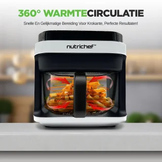 Nutrichef Airfryer 5,5 L Wit