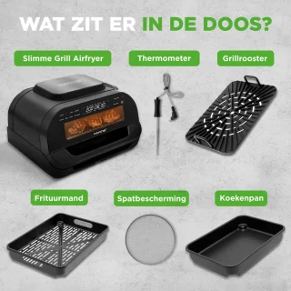 NutriChef Smokeless Grill - Airfryer & Grill