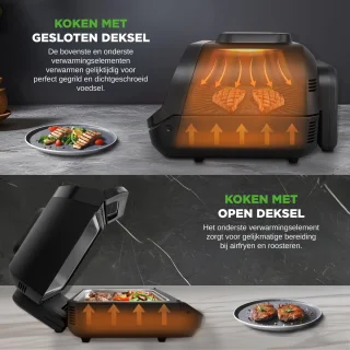 NutriChef Smokeless Grill - Airfryer & Grill