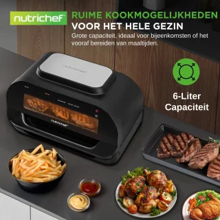 NutriChef Smokeless Grill - Airfryer & Grill