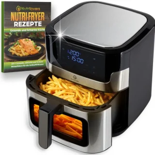 Nutrilovers NUTRI-FRYER Heteluchtfriteuse 8 L roestvrij staal