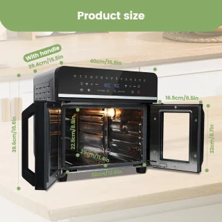 Ohana DT Airfryer Oven XXL 23L Zwart