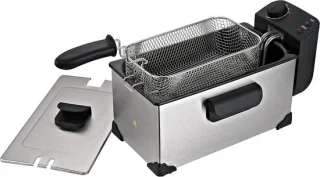 Oliefriteuse 3 liter zilverkleurig