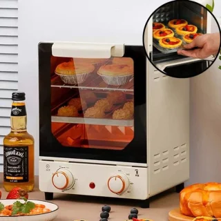 Onbekend merk Airfryer Heteluchtfriteuse Oven 12L Beige