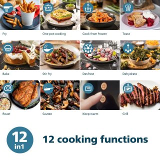 Philips 1000 Series Airfryer NA120/00 Zwart 4.2L