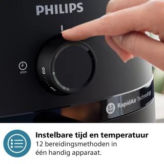 Philips 1000 Series Airfryer NA120/00 Zwart 4.2L