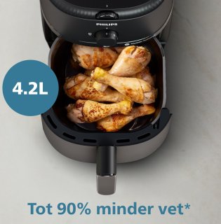 Philips 1000 Series Airfryer NA120/00 Zwart 4.2L