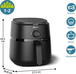 Philips 1000 Series Airfryer NA120/00 Zwart 4.2L