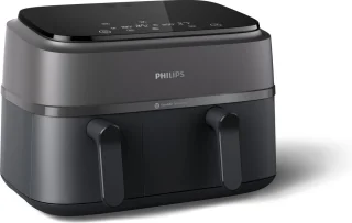Philips 3000 Series Dual Airfryer NA350/03 - Dubbele mand - Zwart/Grijs