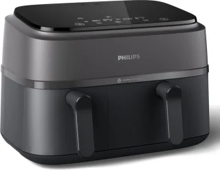 Philips 3000 Series Dual Airfryer NA350/03 - Dubbele mand - Zwart/Grijs