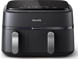 Philips 3000 Series Dual Airfryer NA351/00 9L Zwart/Zilver