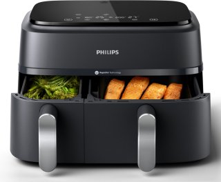 Philips 3000 Series Dual Airfryer NA351/00 9L Zwart/Zilver