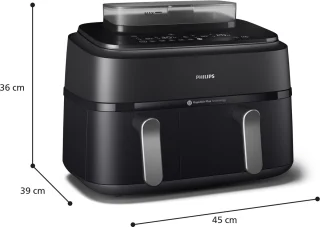 Philips 5000 Series NA550/00 Heteluchtfriteuse Zwart
