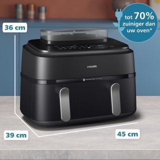 Philips 5000 Series NA551/00 Dual Basket Airfryer 9L