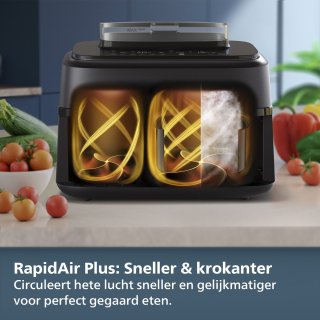Philips 5000 Series NA551/00 Dual Basket Airfryer 9L