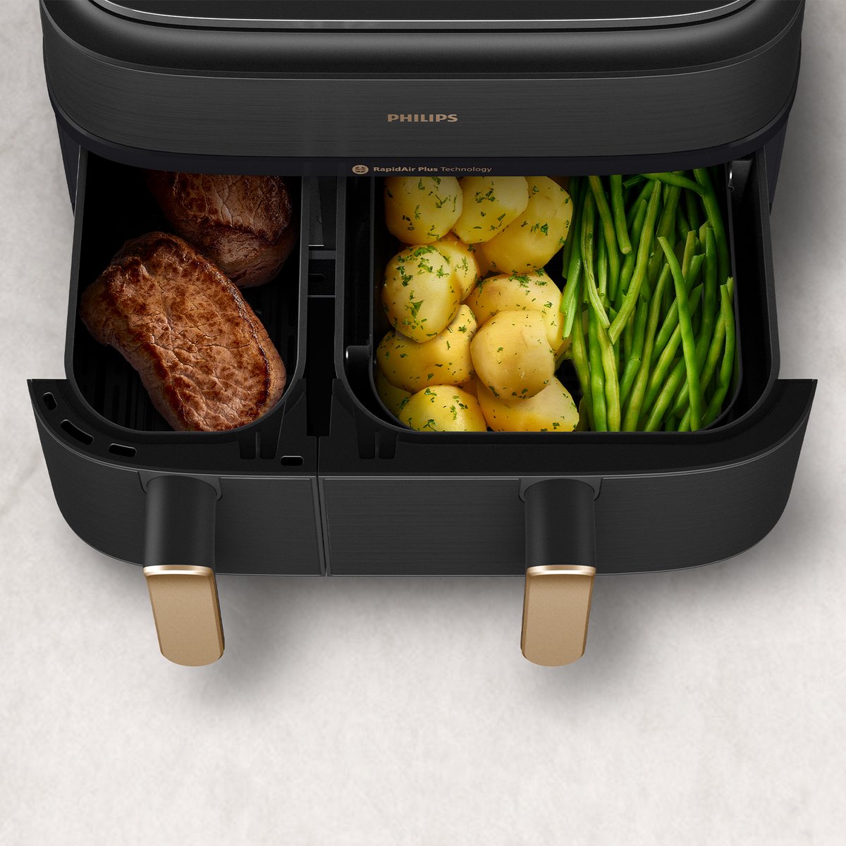 Philips 5000 series NA552/00 Heteluchtfriteuse Zwart