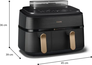 Philips 5000 series NA552/00 Heteluchtfriteuse Zwart