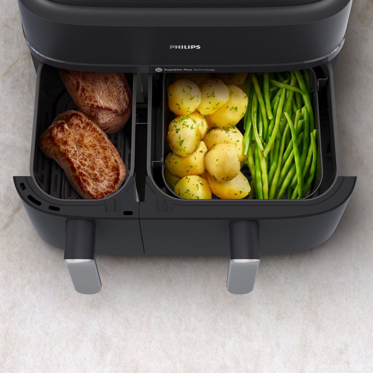 Philips 5000 series NA552/00 Heteluchtfriteuse Zwart