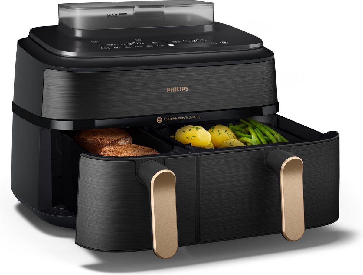 Philips 5000 series NA552/00 Heteluchtfriteuse Zwart