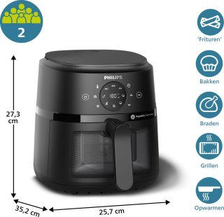 Philips Airfryer 2000 Series NA210/00 Zwart 3.2L