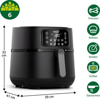 Philips Airfryer 5000 Series XXL HD9285/90 Zwart