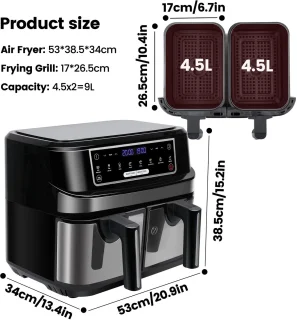 Philips Airfryer Digital XXL 9L met Grillrack Zwart