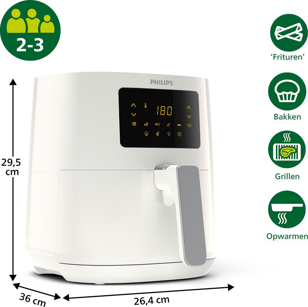 Wat vinden we goed aan de Philips Airfryer Essential 3000 Series HD9252/00 4L