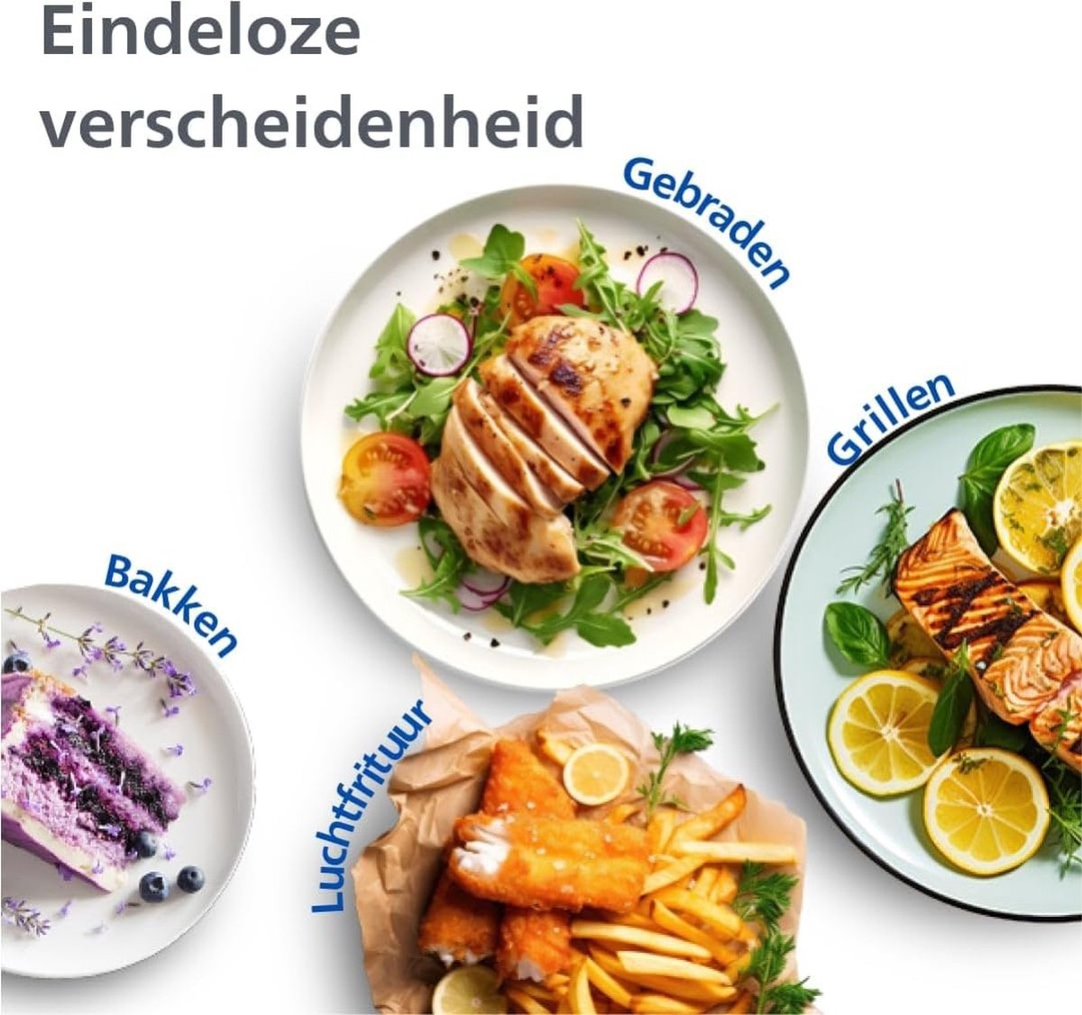 Philips Airfryer NA350/00 9L met 2 Baklades Touchscreen