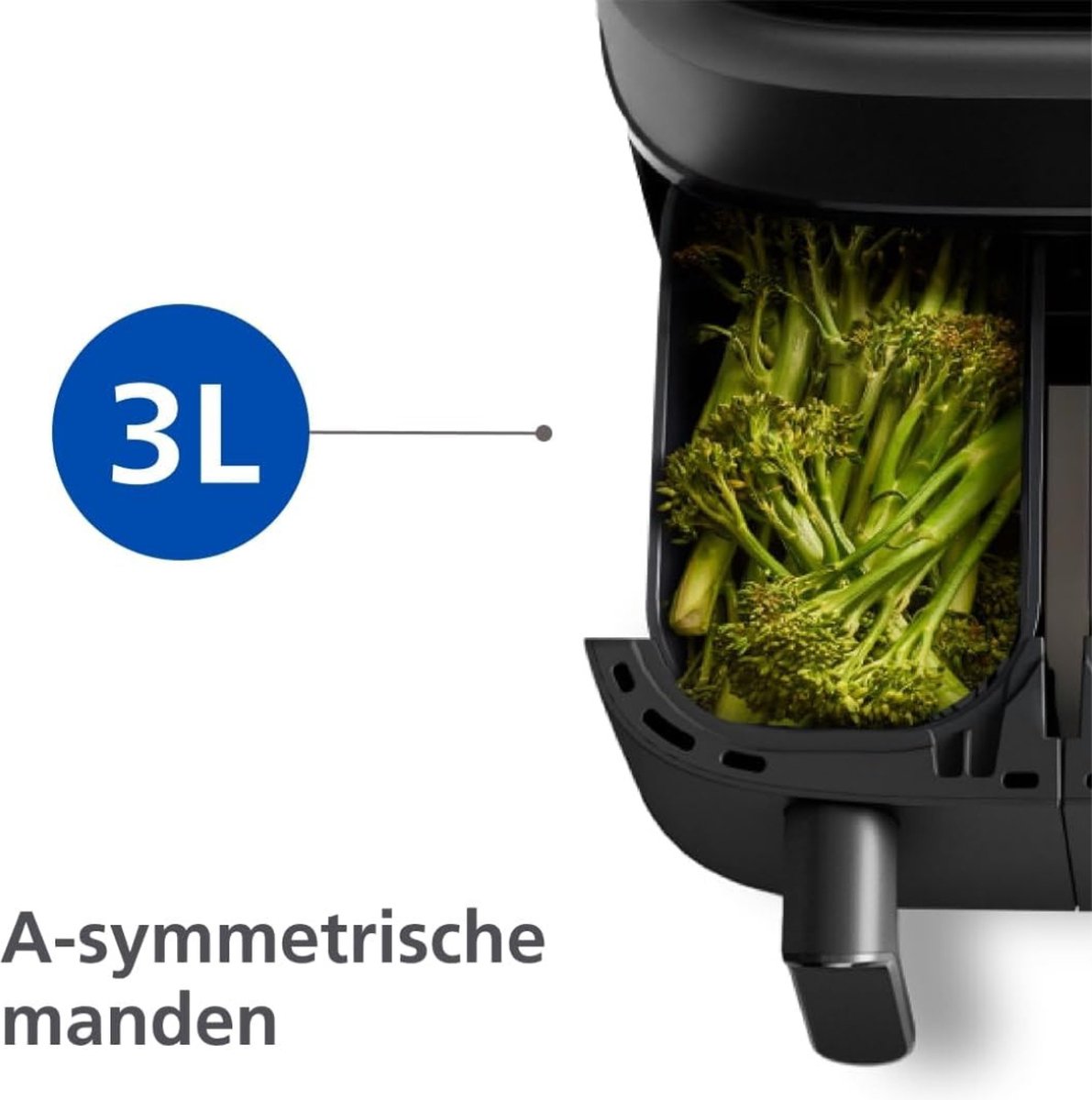 Philips Airfryer NA350/00 9L met 2 Baklades Touchscreen