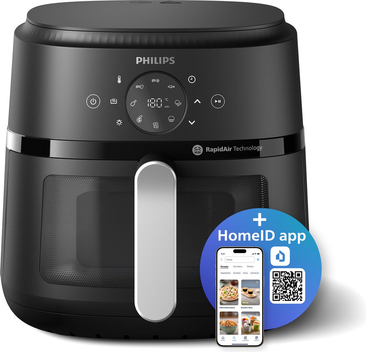 Philips Versuni 2000 Heteluchtfriteuse 6.2L Zwart