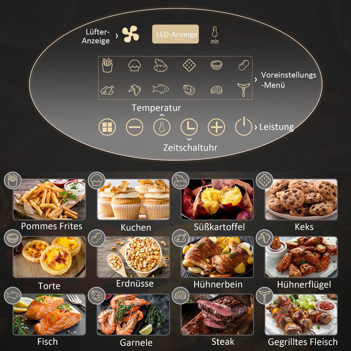 Premie Airfryer 4L Digitaal Zwart