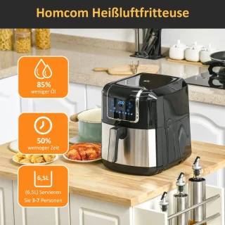 Premie Airfryer 6,5L Zwart-Grijs