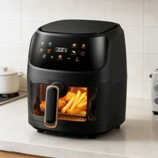 Premium Multifunctionele 8L Luchtfriteuse - Zwart
