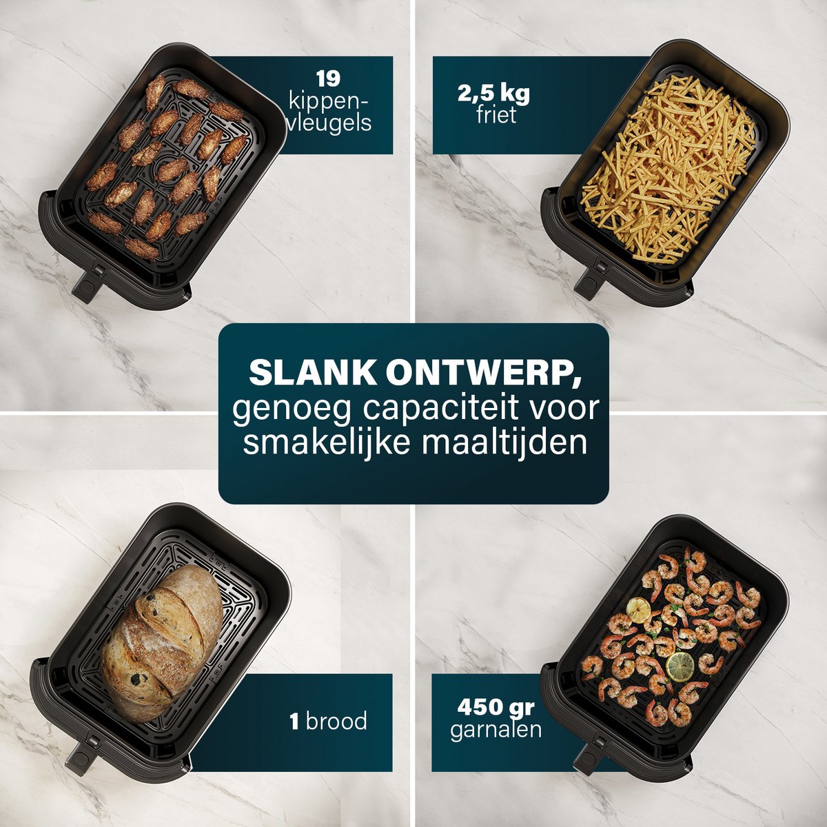 Princess Airfryer 182258 Heteluchtfriteuse 8L Zwart