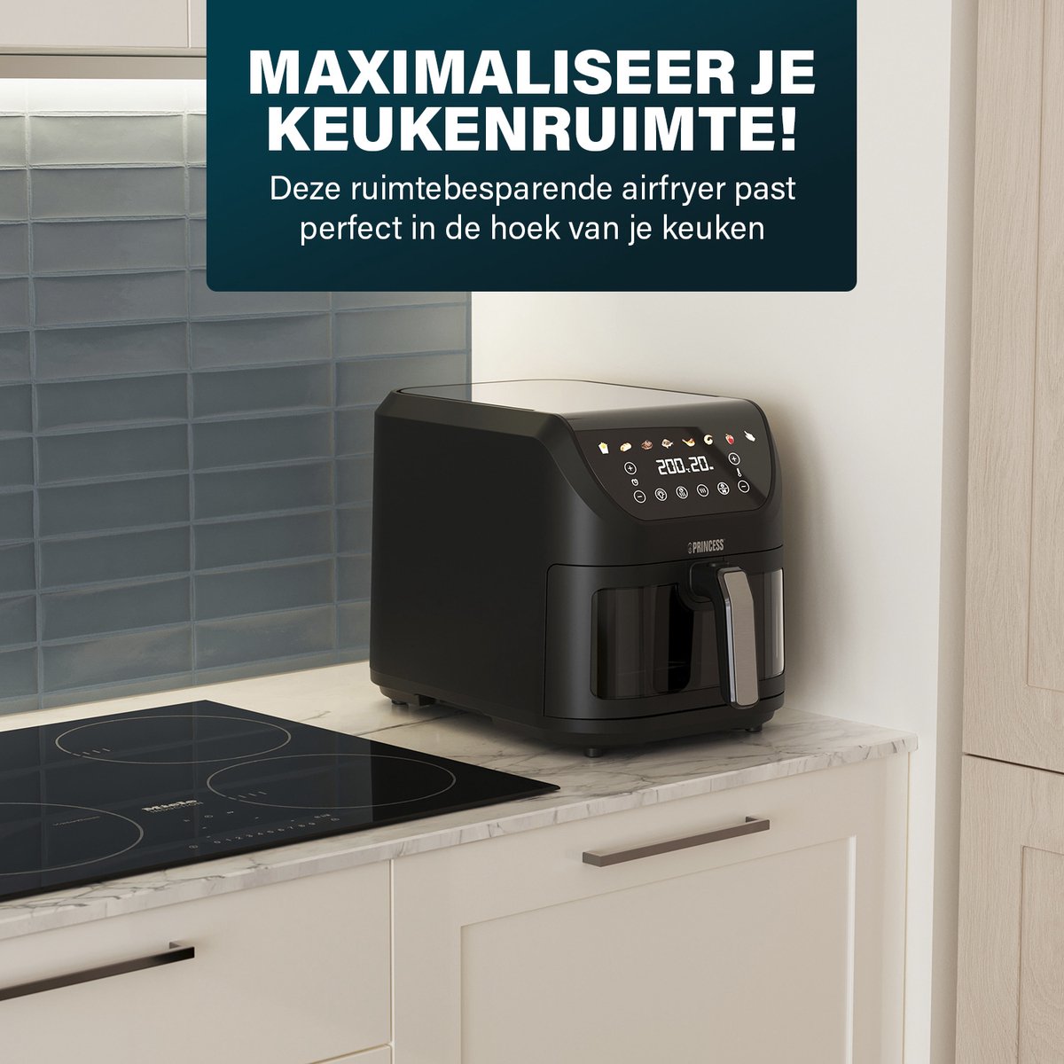 Princess Airfryer 182258 Heteluchtfriteuse 8L Zwart