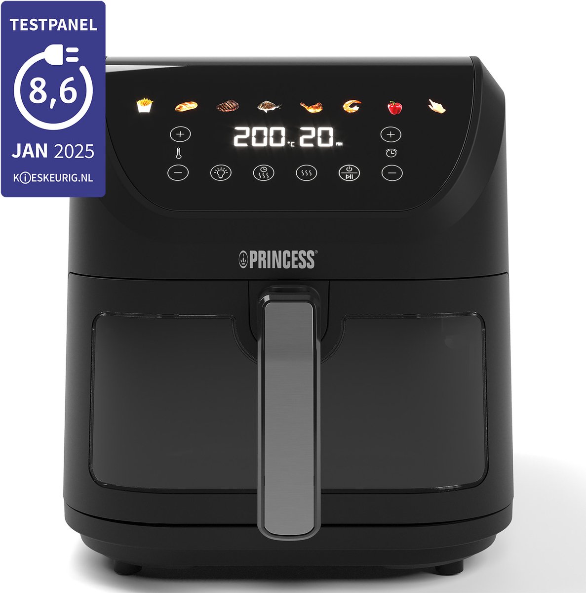 Princess Airfryer 182258 Heteluchtfriteuse 8L Zwart