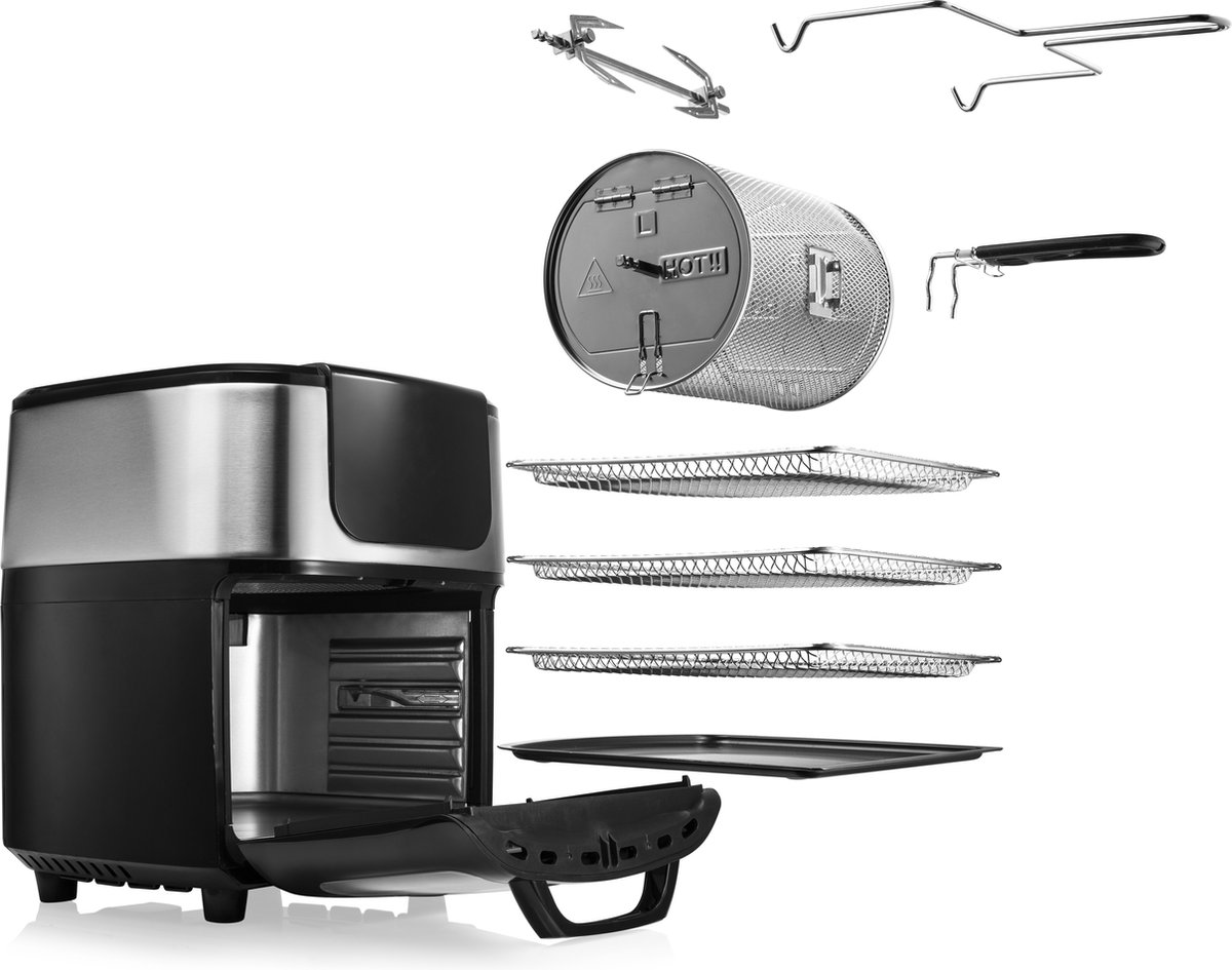 Princess Airfryer Oven DeLuxe 182075 - Heteluchtfriteuse 11L - RVS/Zwart