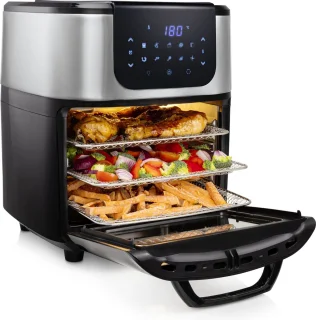 Princess Airfryer Oven DeLuxe 182075 - Heteluchtfriteuse 11L - RVS/Zwart