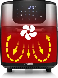 Princess Airfryer Oven DeLuxe 182075 - Heteluchtfriteuse 11L - RVS/Zwart