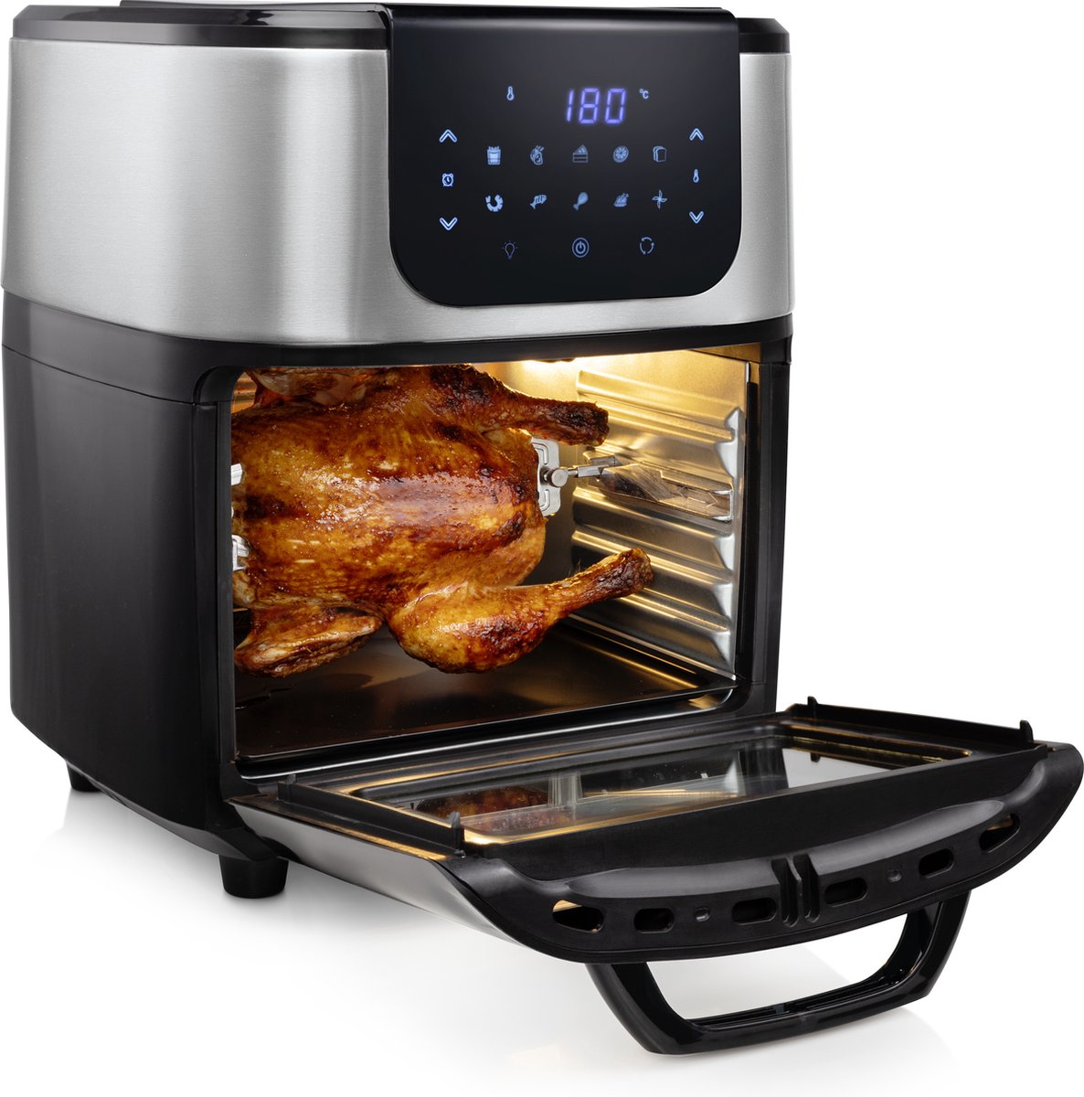 Princess Airfryer Oven DeLuxe 182075 - Heteluchtfriteuse 11L - RVS/Zwart