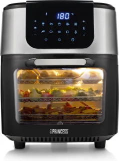 Princess Airfryer Oven DeLuxe 182075 - Heteluchtfriteuse 11L - RVS/Zwart