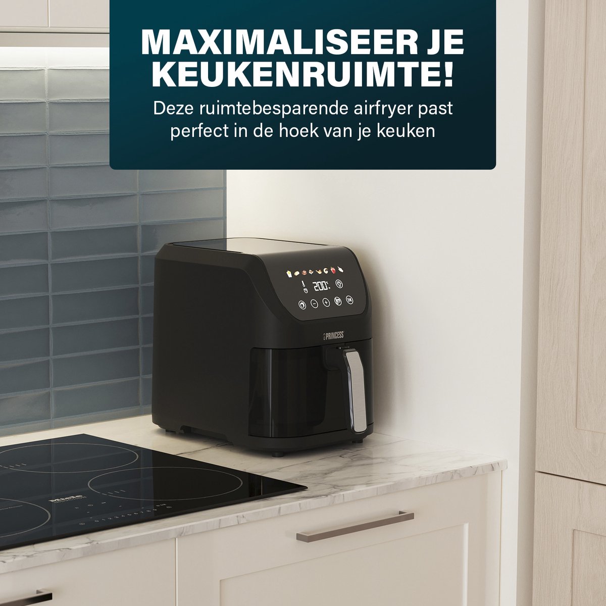 Princess Airfryer XL 182240 heteluchtfriteuse 5.5L zwart