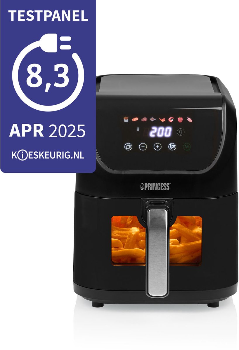 Princess Airfryer XL 182240 heteluchtfriteuse 5.5L zwart